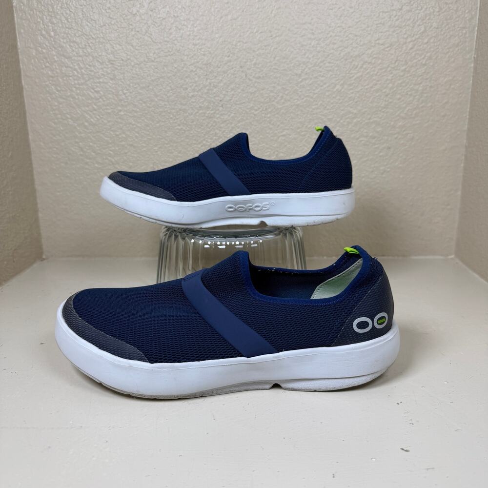 OOFOS OOmg low recovery slip on shoes blue womens size 10 EUC